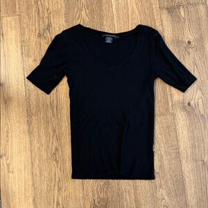 Ralph Lauren Black Short Sleeve V-Neck Tee